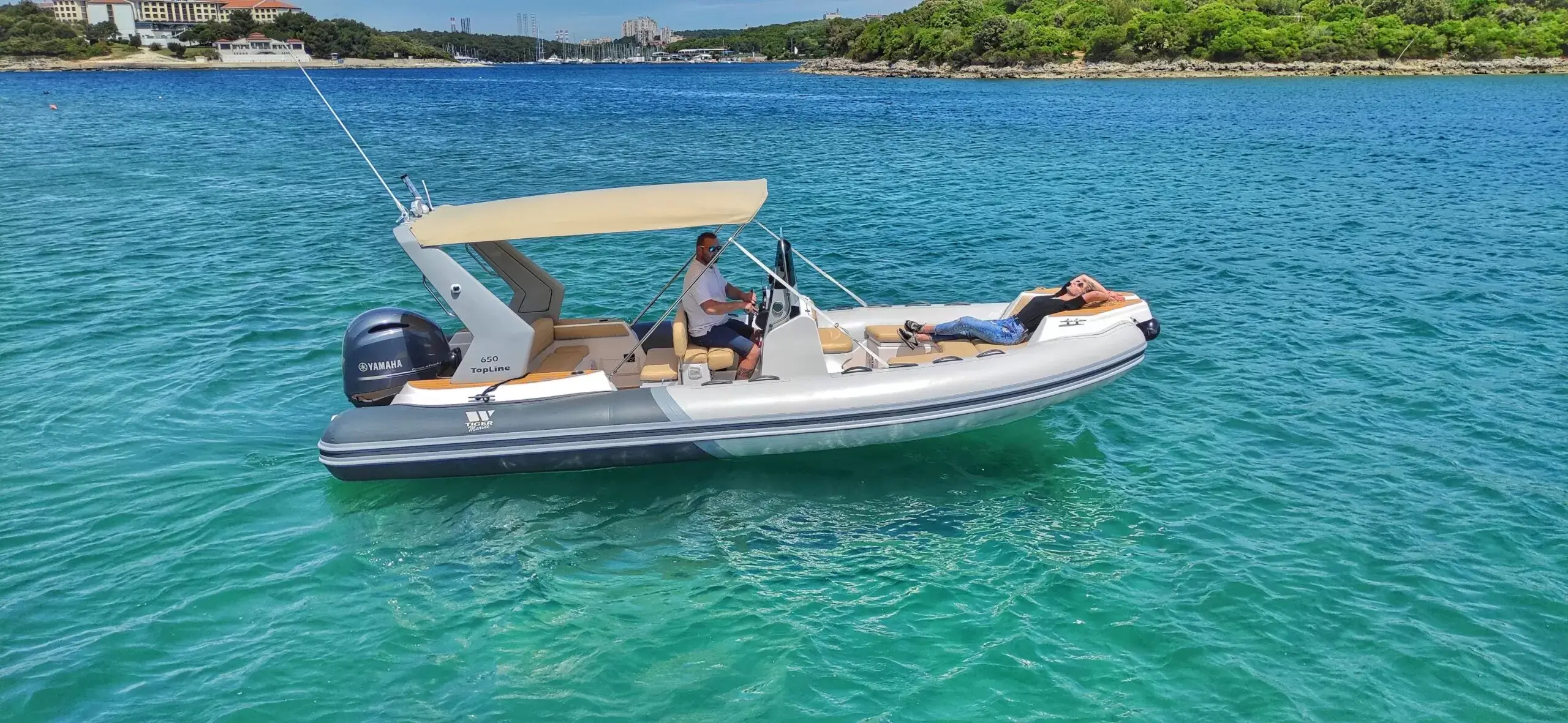 tiger-marine-650-topline-vir-boat-rental booking zadar