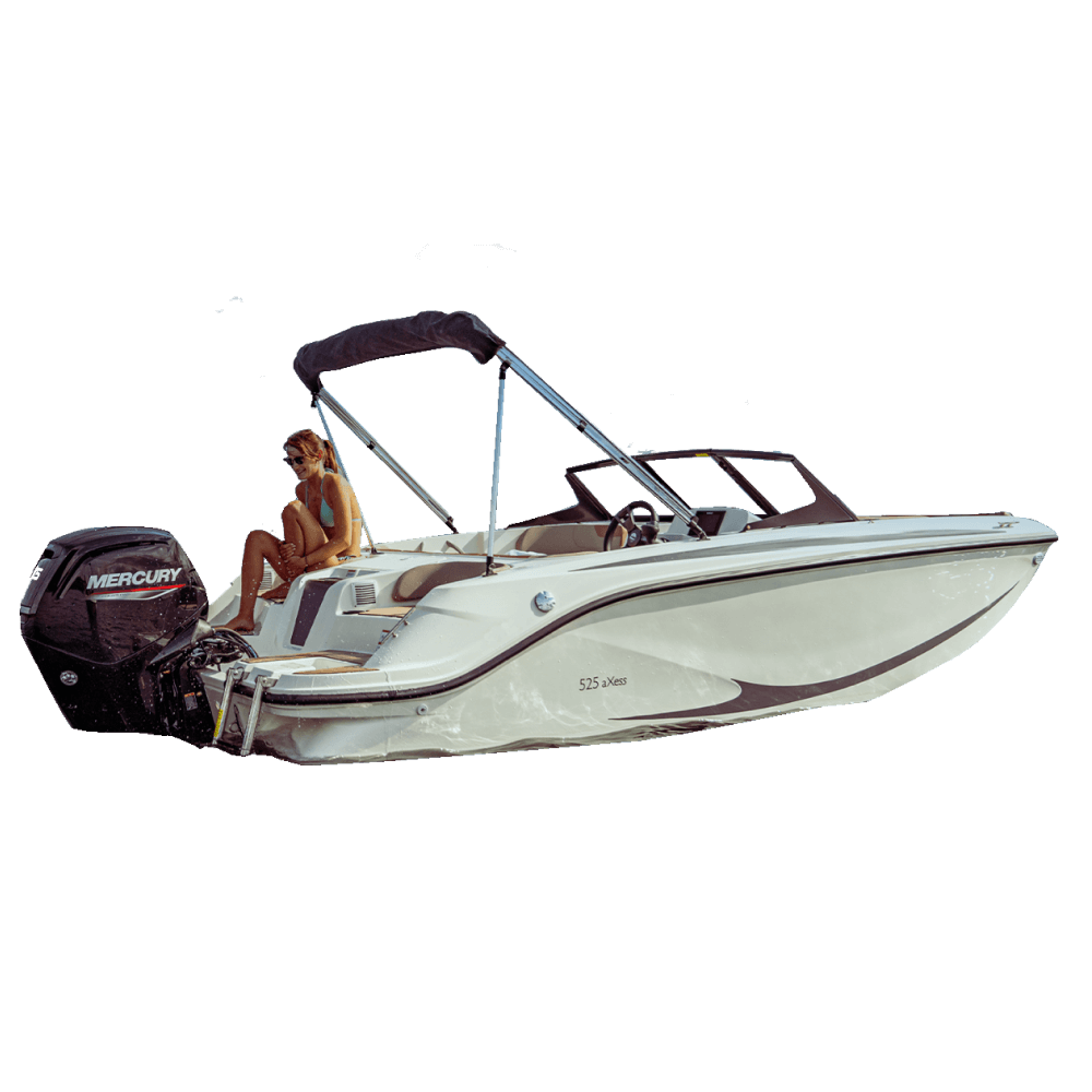 Quicksilver 525 aXess tik tak rent a boat vir book now